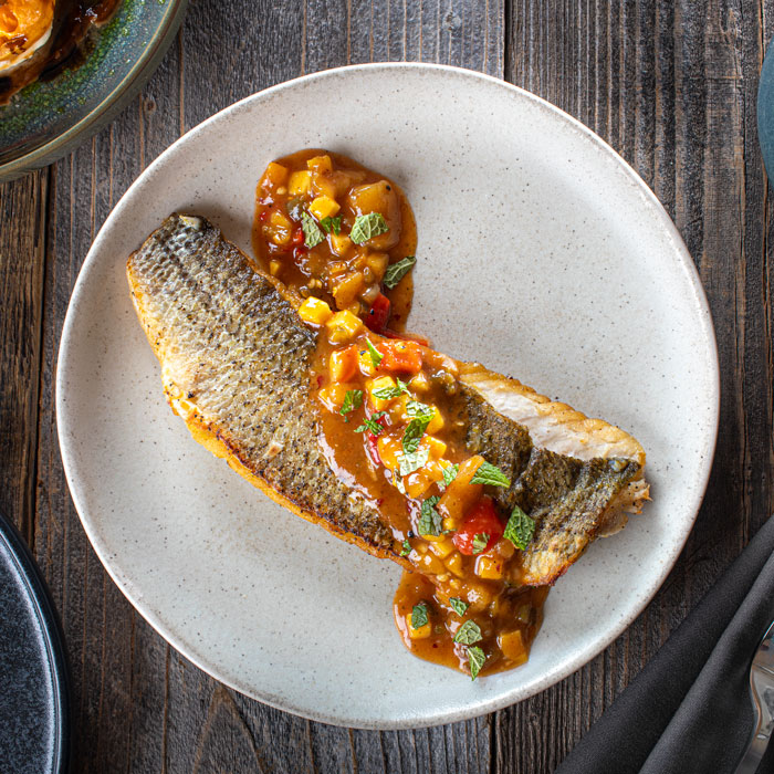 carson kitchen striped bass mango salsa credit chris wessling